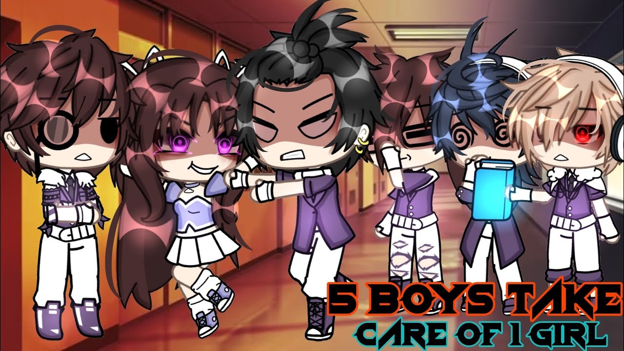 //⁉️⛔5 Boys Take Care of 1 Girl⁉️⛔//GLMM (GACHALIFEMINIMOVIE)❤️‍🔥 itz_reese ❤