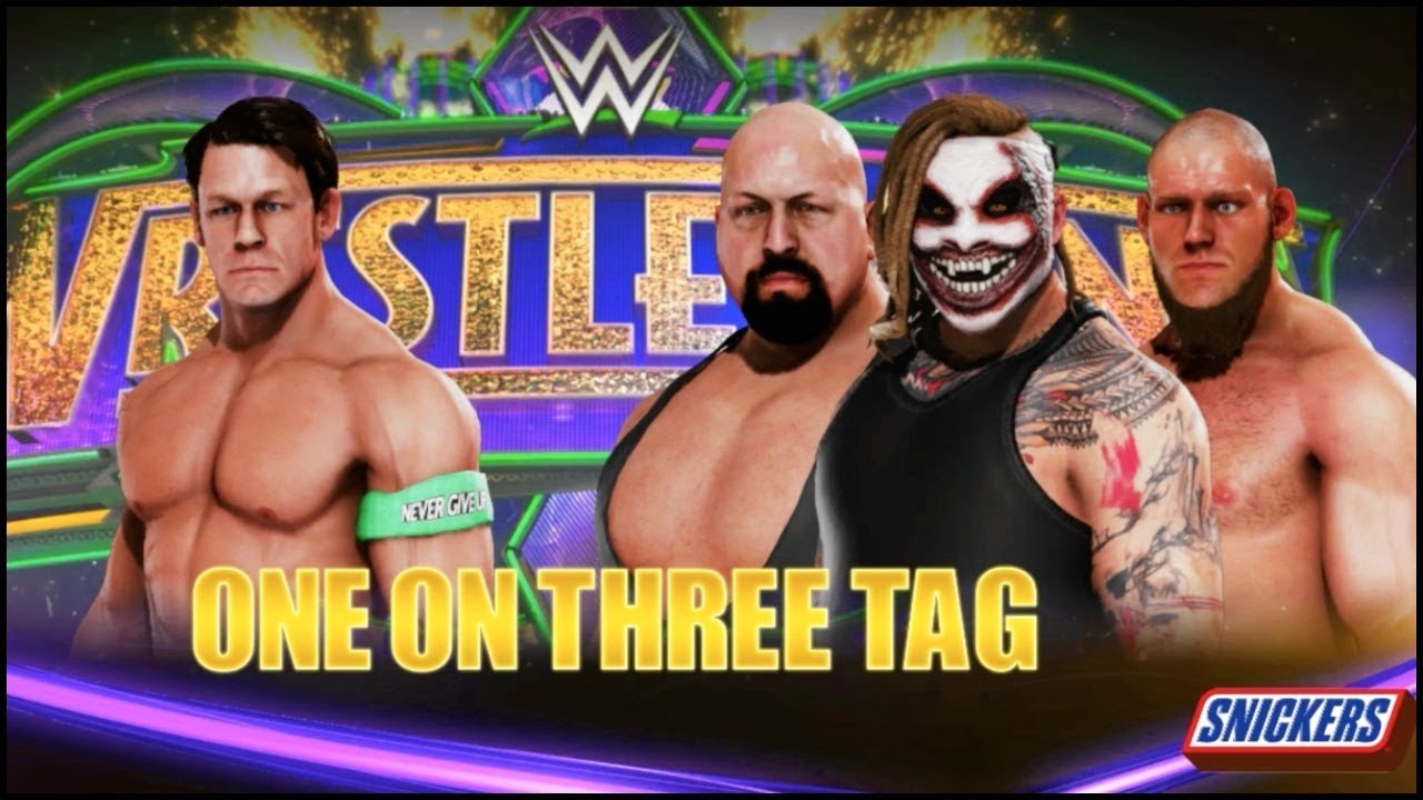 JOHN CENA VS THE FIEND , BIG SHOW & LARS SULLIVAN HANDICAP MATCH ! WWE 2K20 GAMEPLAY