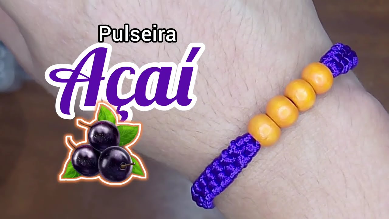 Pulseira de Macramê – Açaí  | Tutorial Passo a Passo #90