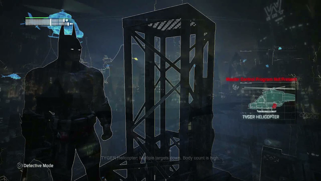 Batman Arkham City | Scan the TYGER helicopter to locate the Master Control Program | Main story