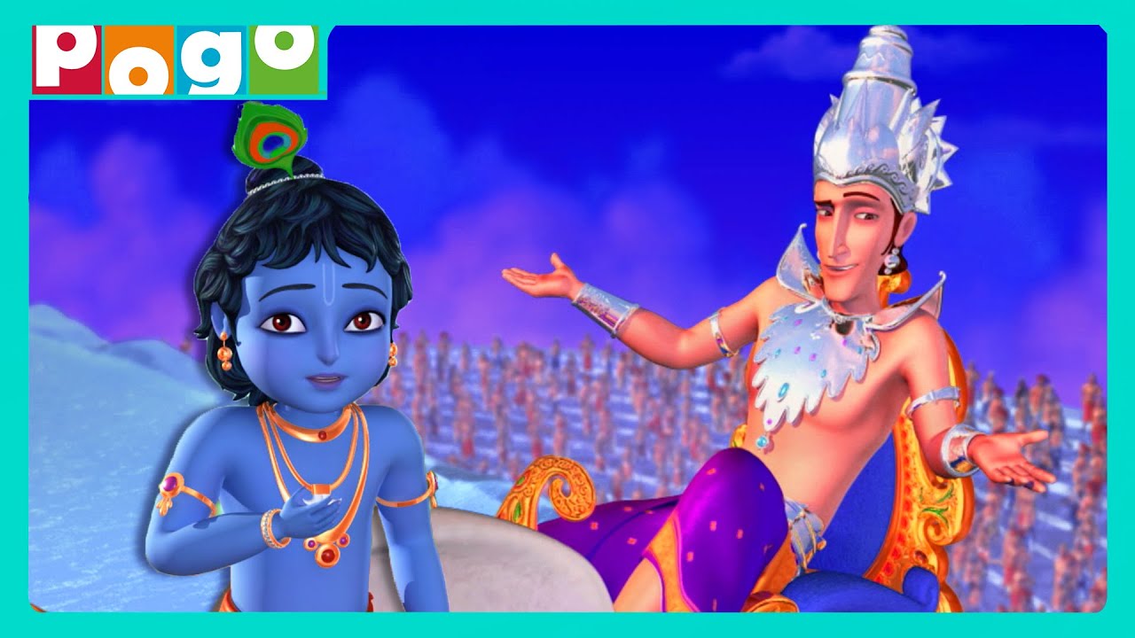 Little Krishna 🪈| Indra Dev Ka Vardaan!🌧️⚡| Hindi Cartoon😍| Stories for Kids | @PogoChannel​