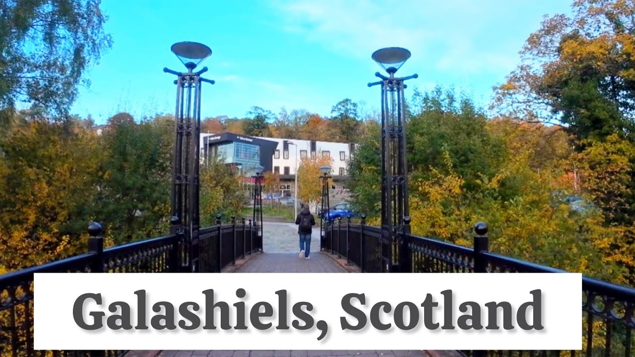 Visit Galashiels, Scotland in Fall | 4K Walking Tour