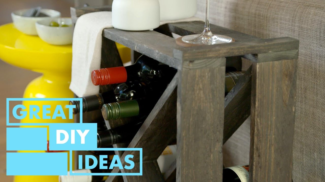 How to Make a Wine Rack Using Old Pallet Wood | DIY | Great Home Ideas