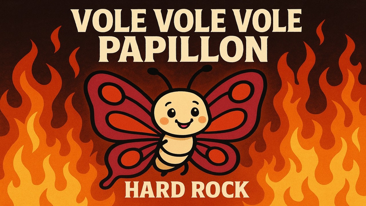 🔥 Vole vole vole papillon – HARD ROCK 🤘🎸 Comptine qui dépote !  #comptine #rockkids #funforkids