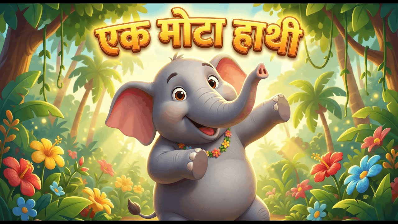 Ek Mota Hathi Ghumne Gaya, एक मोटा हाथी + Popular Hindi Rhymes For Kids | Nursery Rhymes For Kids