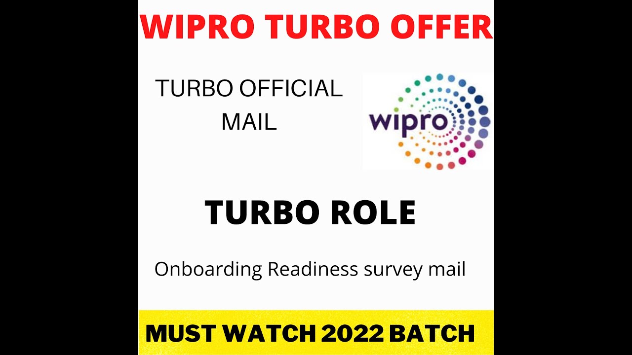 WIPRO TURBO UPGRADATION || TURBO  MAIL IS OUT || WIPRO ELITE NTH 2022 #WIPRO #ELITE_NTH_2022