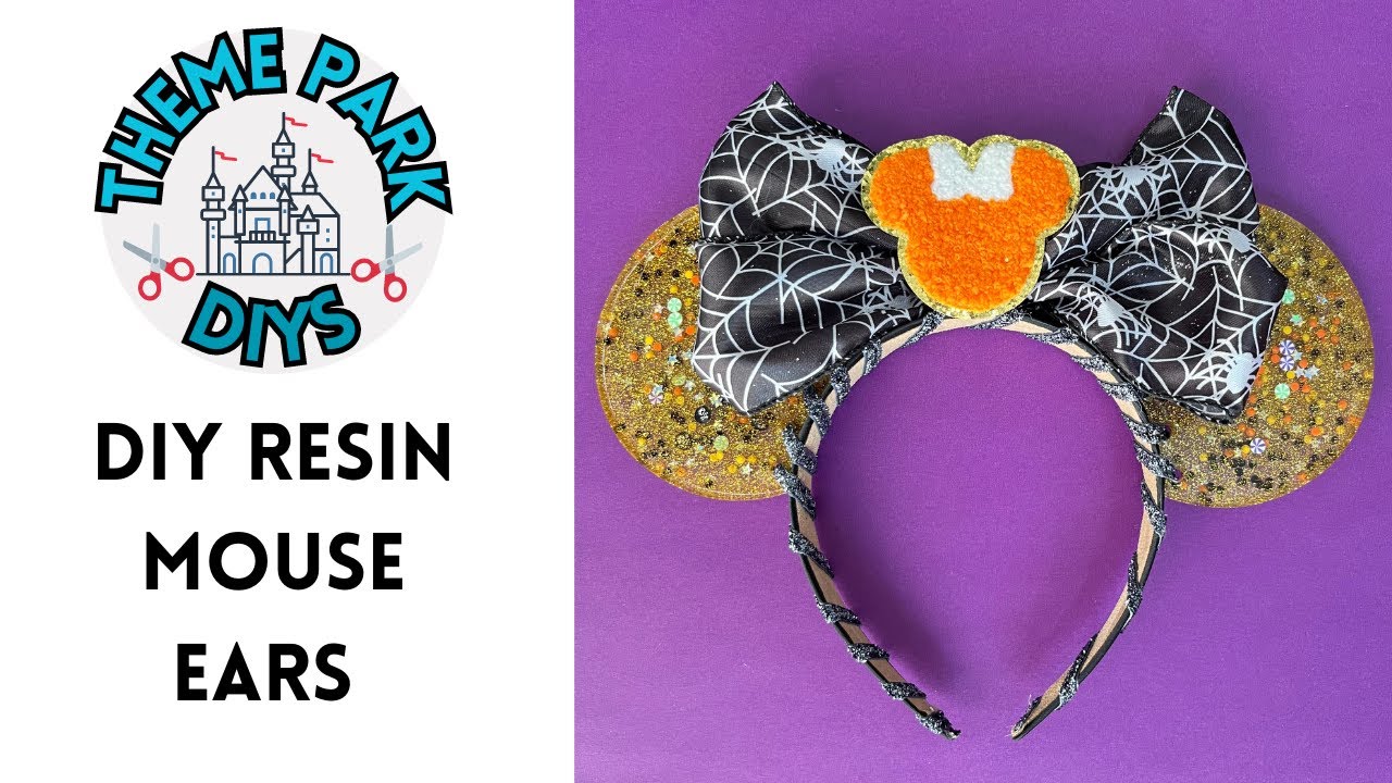 DIY Glitter Resin Mouse Ears for our Halloween trip to Disneyland Tutorial