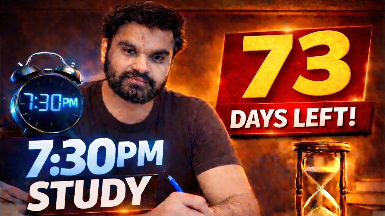 Last Day 73 | UPSC 2026 Live Study | Evening 7:30 PM Session | UPSC SSC PCS Preparation #upsc #live