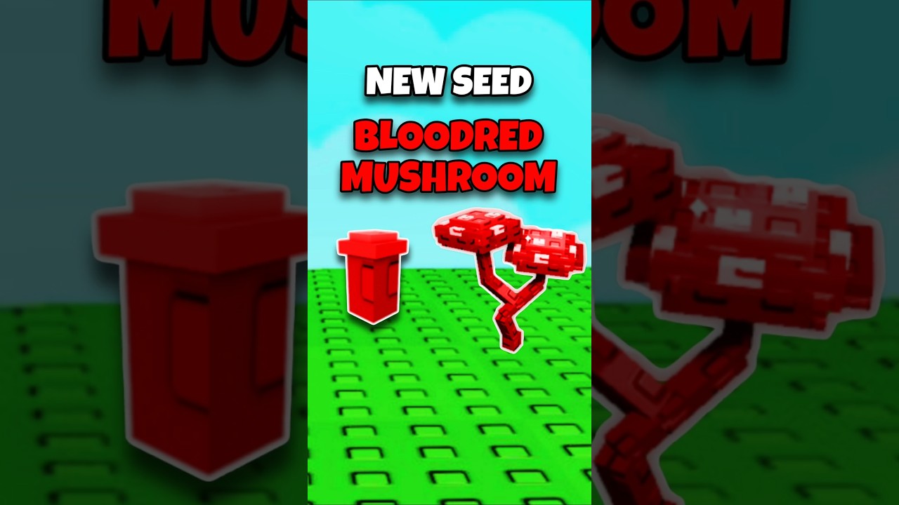 NEW BLOOD MUSHROOM SEED 🤯 #roblox #growagarden #shorts