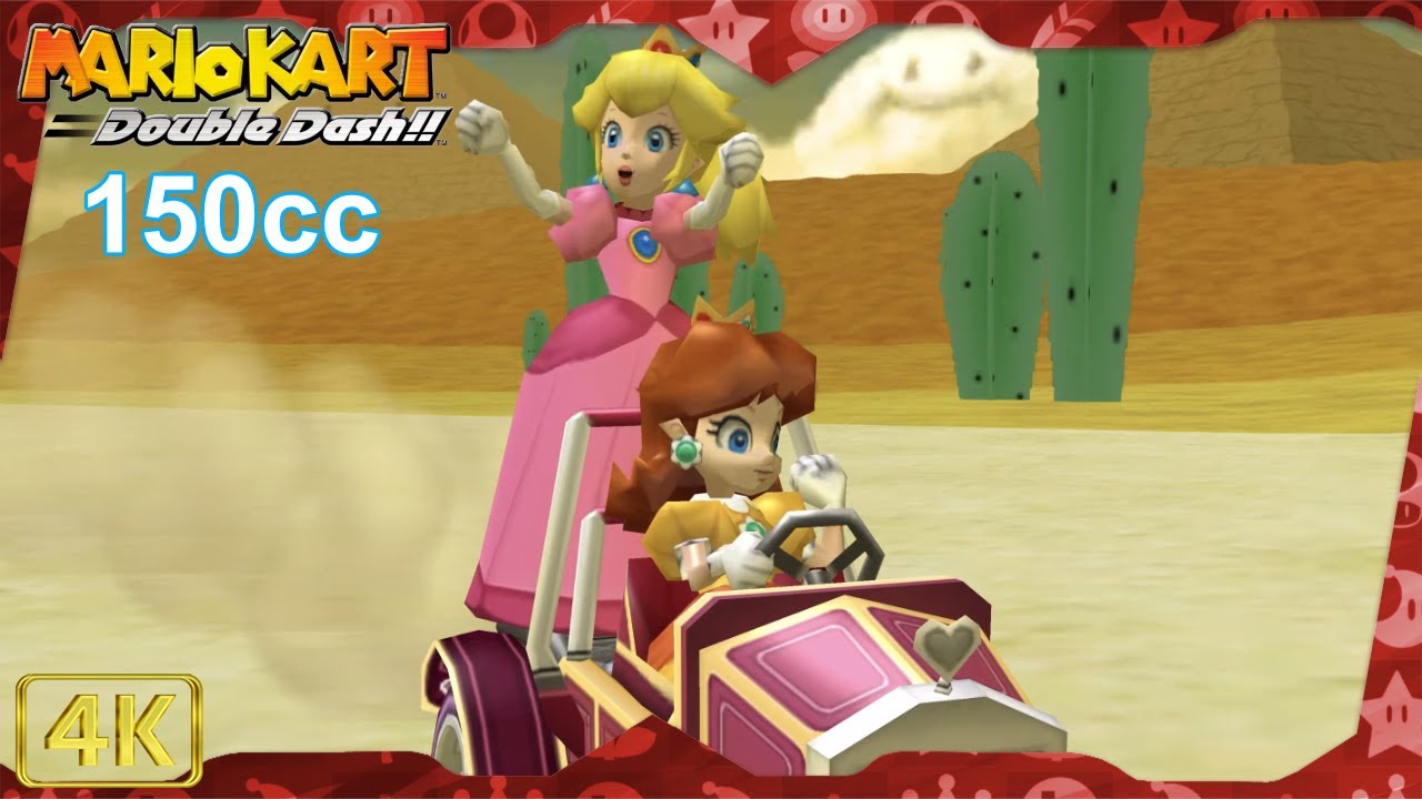 Mario Kart: Double Dash!! for Gamecube ⁴ᴷ Full Playthrough (All Cups 150cc, Peach & Daisy)