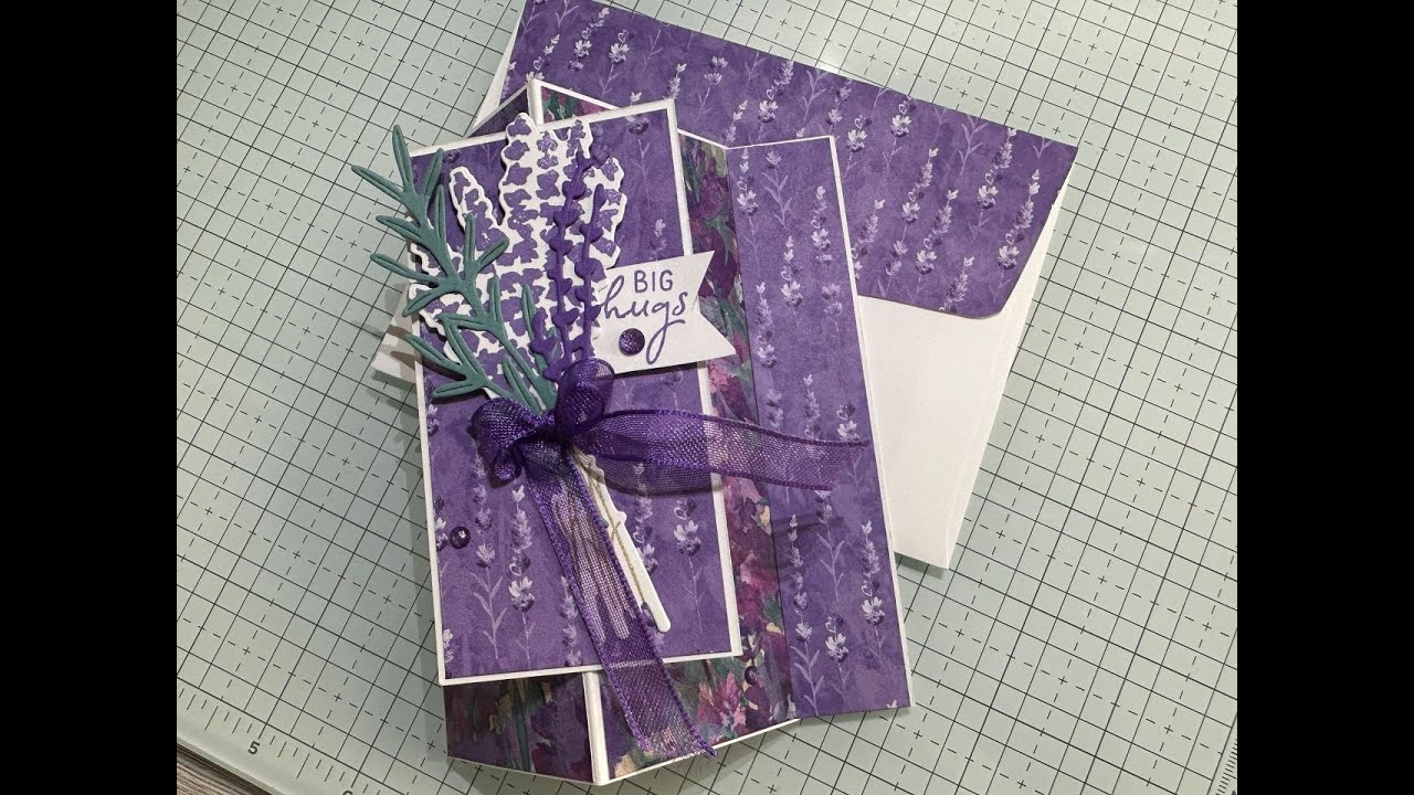 Faux Window Fun Fold Card with Painted Lavender Suite