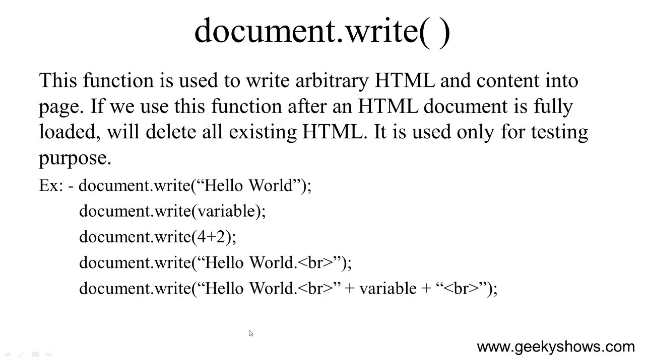 write Function in JavaScript (Hindi)