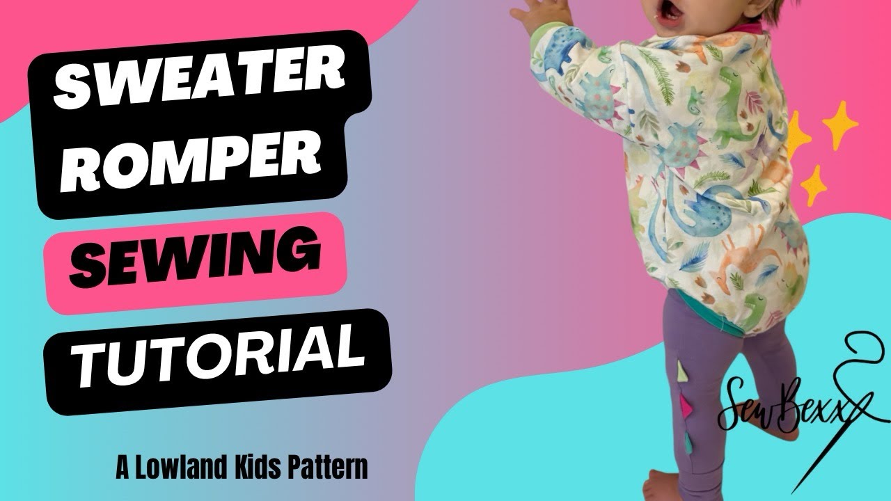 Make You Own Baby Sweater Romper! Lowland Kids Sweater Romper Sewing Tutorial