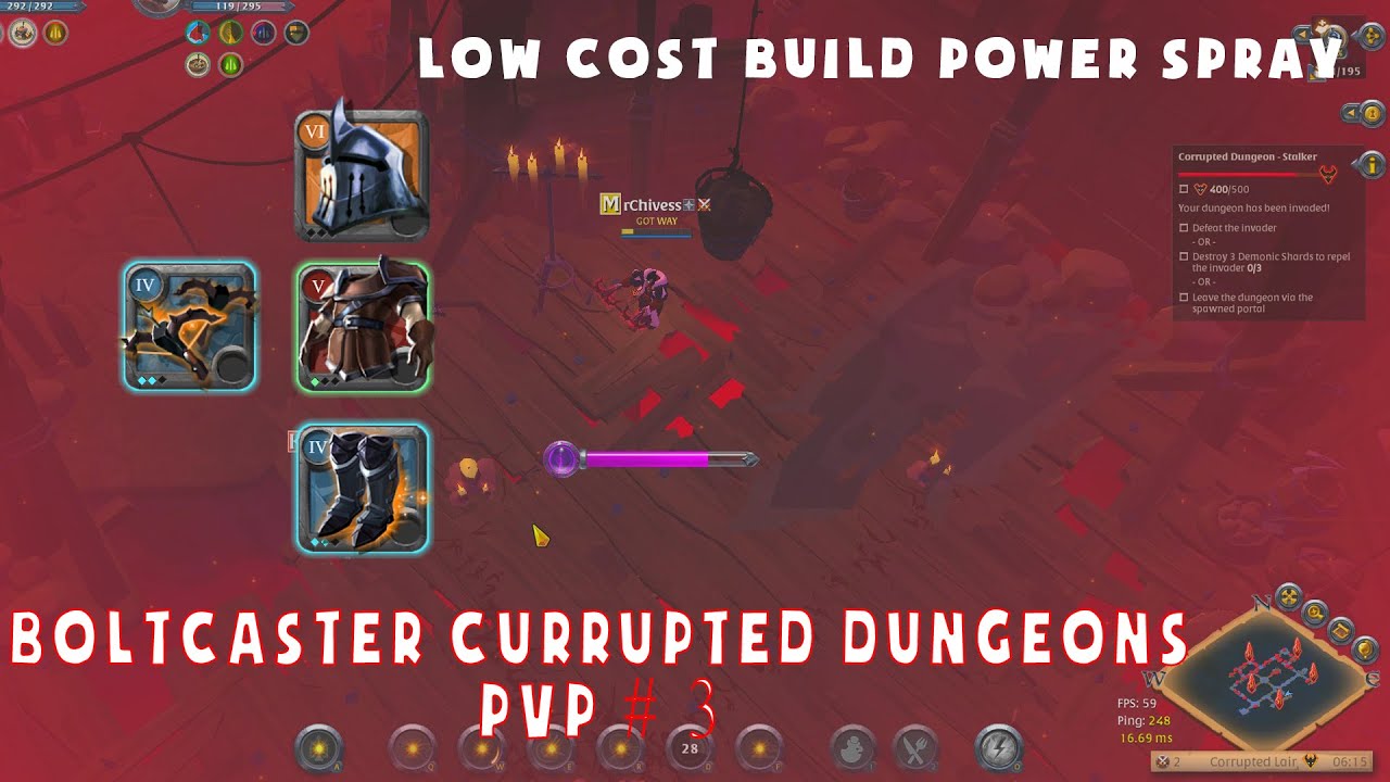 The Power Of BoltCaster | Albion Online Corrupted Dungeons | Cheap Build | Crossbow PVP #3