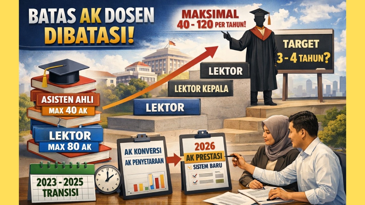 AK DOSEN PER TAHUN DIBATASI. JANGAN KHAWATIR, ADA STRATEGI PERCEPATAN KE GURU BESAR | MIMBAR INTELEK