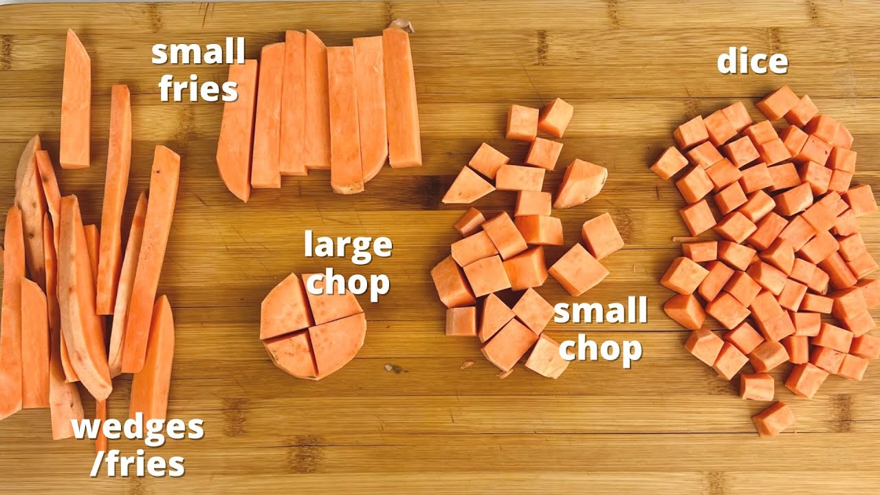 How to Cut a Sweet Potato 5 Ways (Dice, Chop, Fries, & More!)