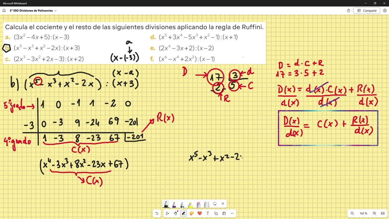 Vídeo 12 Regla de Ruffini II