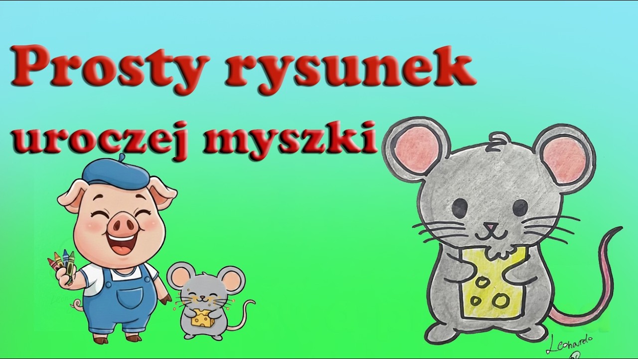 Mistrz Leonardo uczy jak narysować myszkę z kawałkiem sera. 🐭🧀🎨#drawing #art #draw #rysunek #2026