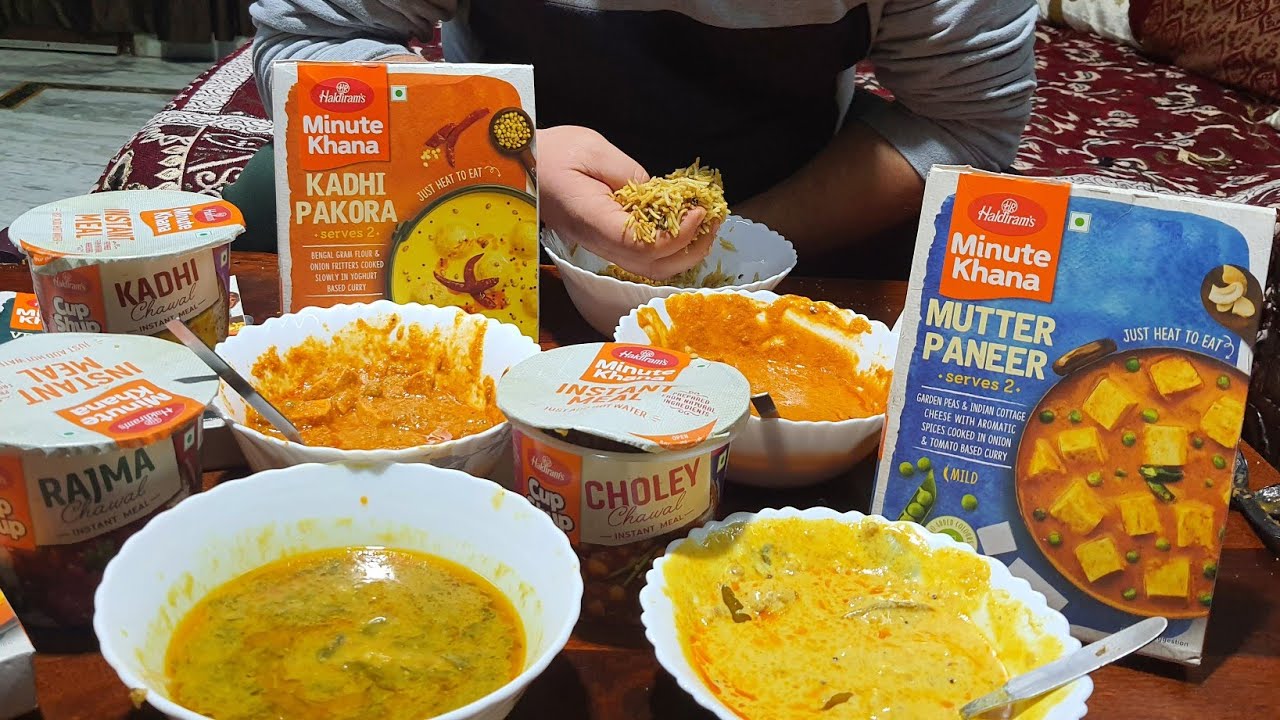 HALDIRAM Ke Sare Item Taste Kiye | Haldiram Paneer Makhani | Haldiram Kadhi Pakora | Chole Chawal