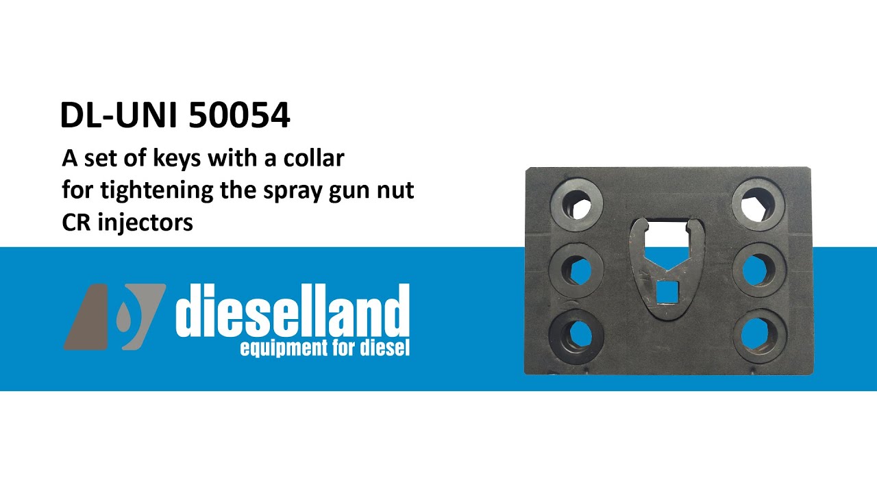 DL-UNI50054. A set of keys (7 pcs) with a collar for working with spray nozzles of CR injectors