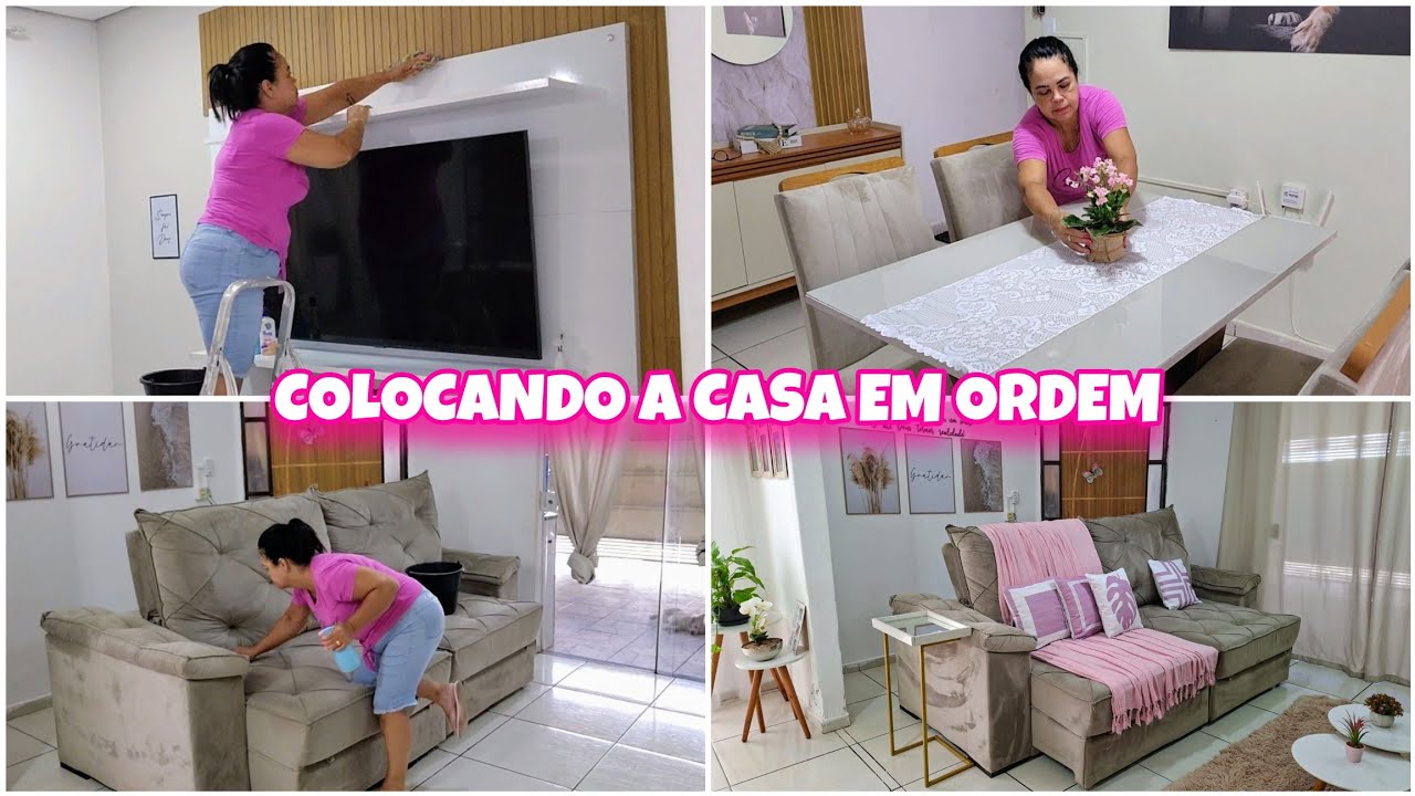 FAXINA PESADA NA SALA ✨️ +DECORAÇÃO Simples  me SURPREENDI com o RESULTADO 
