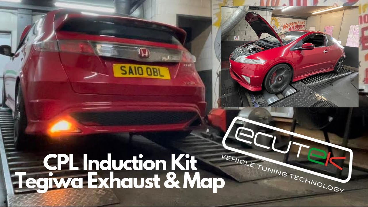 Honda Civic FN2 Type R for CPL Induction Kit Tegiwa 421 Manifold 70mm Exhaust and Ecutek Map