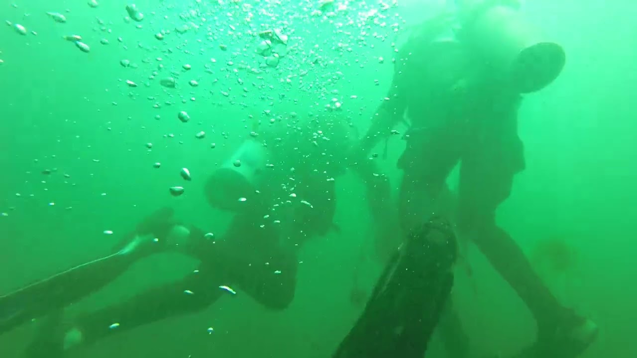 New Divers Pop (Doyle) and Grandson (Bo) performing an air share emergency ascent in Royal Springs