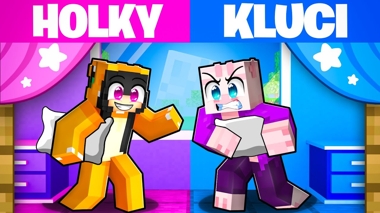 KLUCI vs HOLKY PŘESPÁVAČKA v Minecraftu!