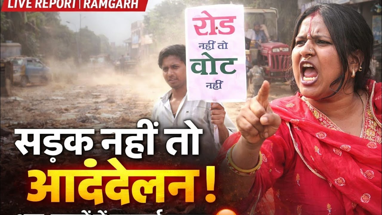 बिजुलिया तलाव रोड की बदहाली पर फूटा जनाक्रोश, सड़क पर उतरे लोग