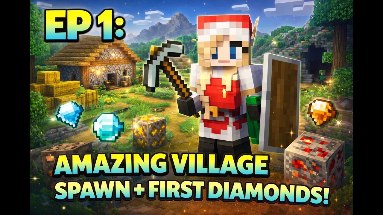 Minecraft Survival – This Village Spawn is Incredible, Here's Why