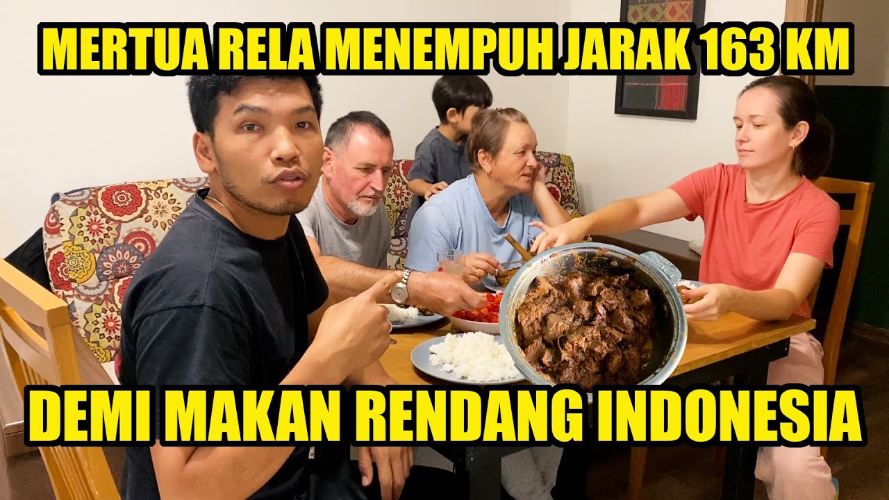 DEMI RENDANG MERTUA RELA MENEMPUH JARAK 163 KM KERUMAH MENANTU INDONESIA