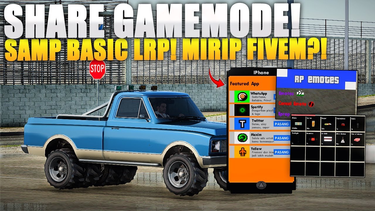 TIDAK DI SALE NAMUN DI SHARE !! GAMEMODE GTA SAMP ROLEPLAY MIRIP FIVEM SUPPORT ALL HOSTING KAH ?!
