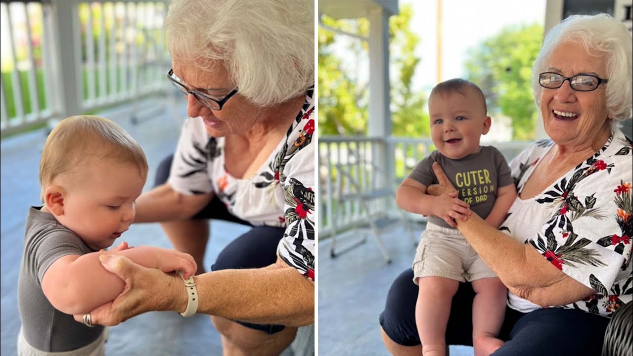 Grandparents Meet Grandchild for the First Time. Emotional Surprises.
