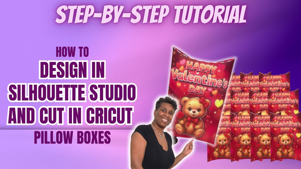 HOW TO DESIGN IN SILHOUETTE STUDIO AND CUT WITH CRICUT | HOW TO MAKE A PILLOW BOX