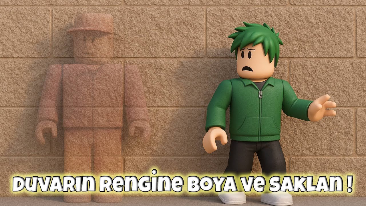 DUVARIN RENGİNE BOYA VE SAKLAN ! | Roblox Camo Hide & Seek