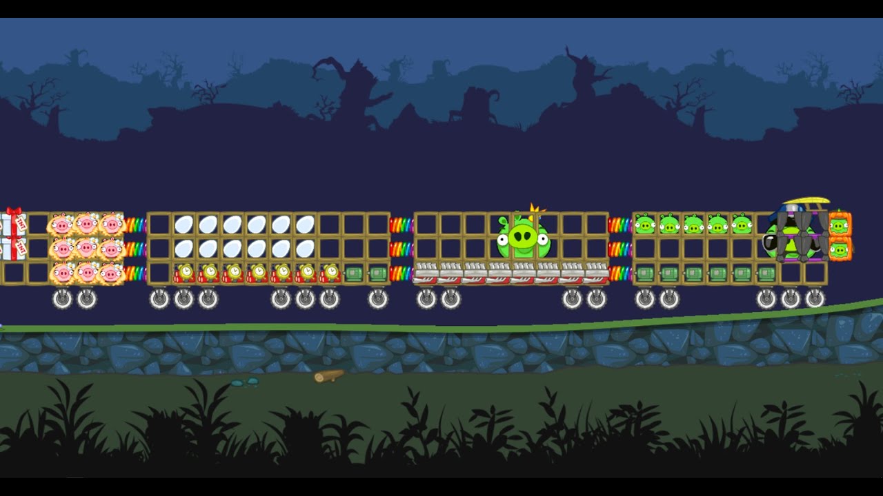 How to build a long train in 3 minutes Bad Piggies