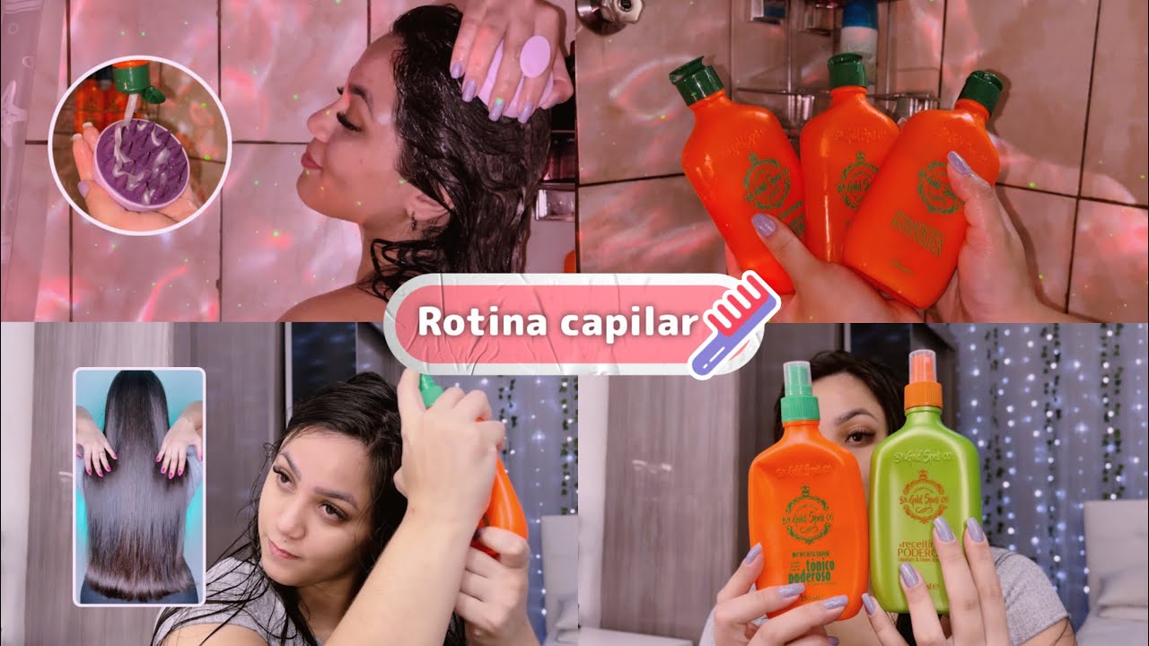 ✨ Rotina capilar ✨ focada no crescimento capilar - linha completa do Tônico Poderoso 💜 Thamires Lima
