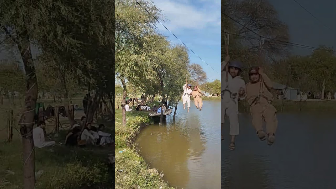 A Dangerous Finishing zipline #zipline #kohat #eid #travel #park #vlog