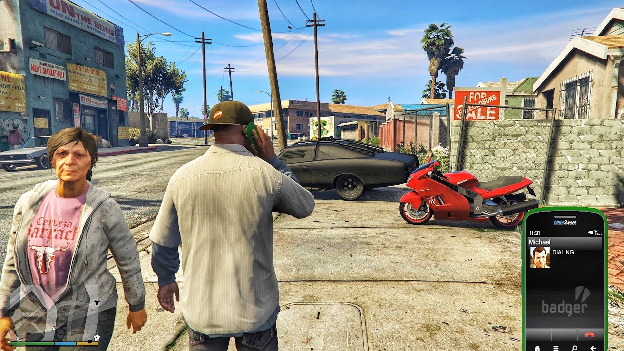 Gta V Enchanted - Franklin Bought a Luxury Super Bike and Called His Best Friend Michael