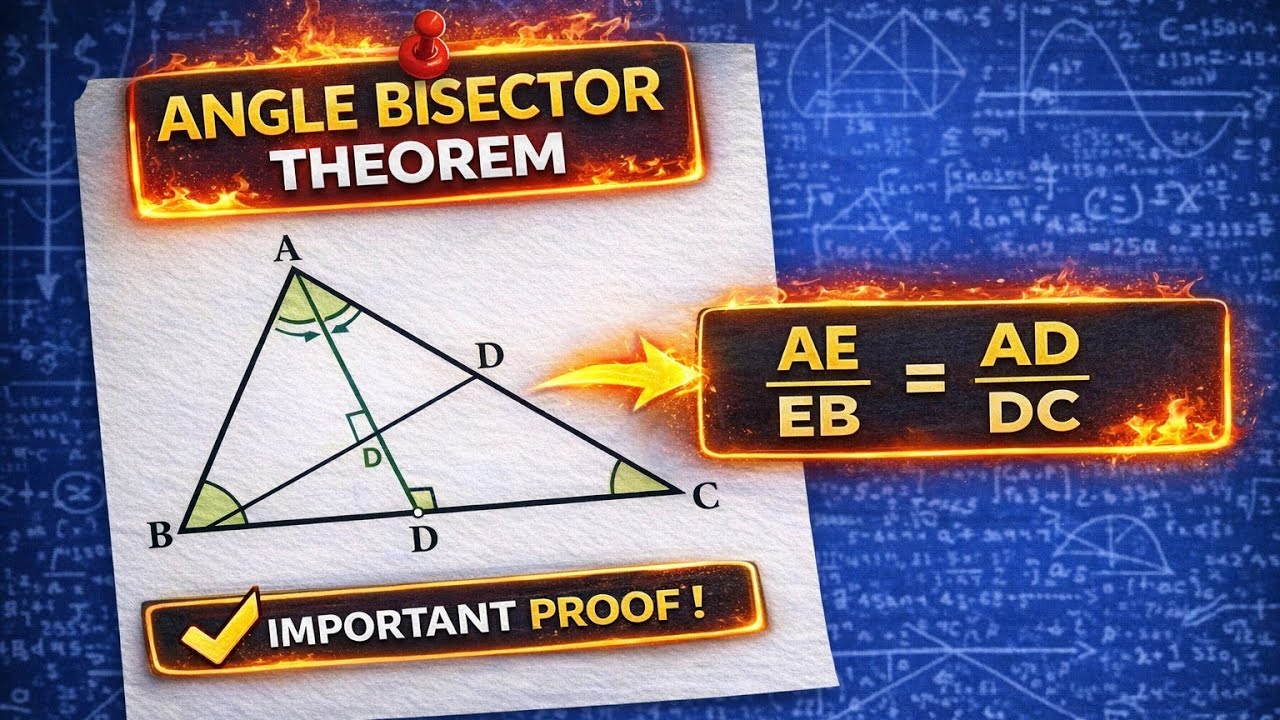 Angle Bisector Theorem Explained | Class 10 Maths | Most Important Proof 🔥