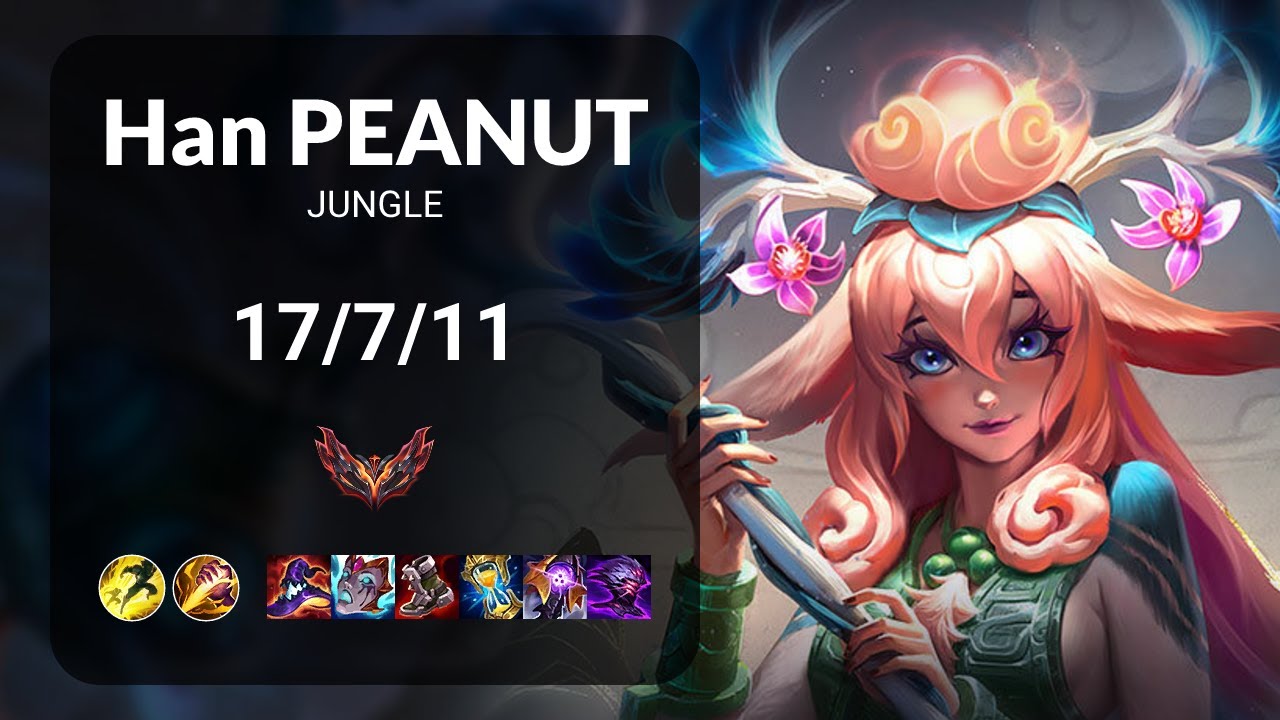 Han Peanut Lillia vs Karthus JUNGLE - KR GRANDMASTER Patch 14.15