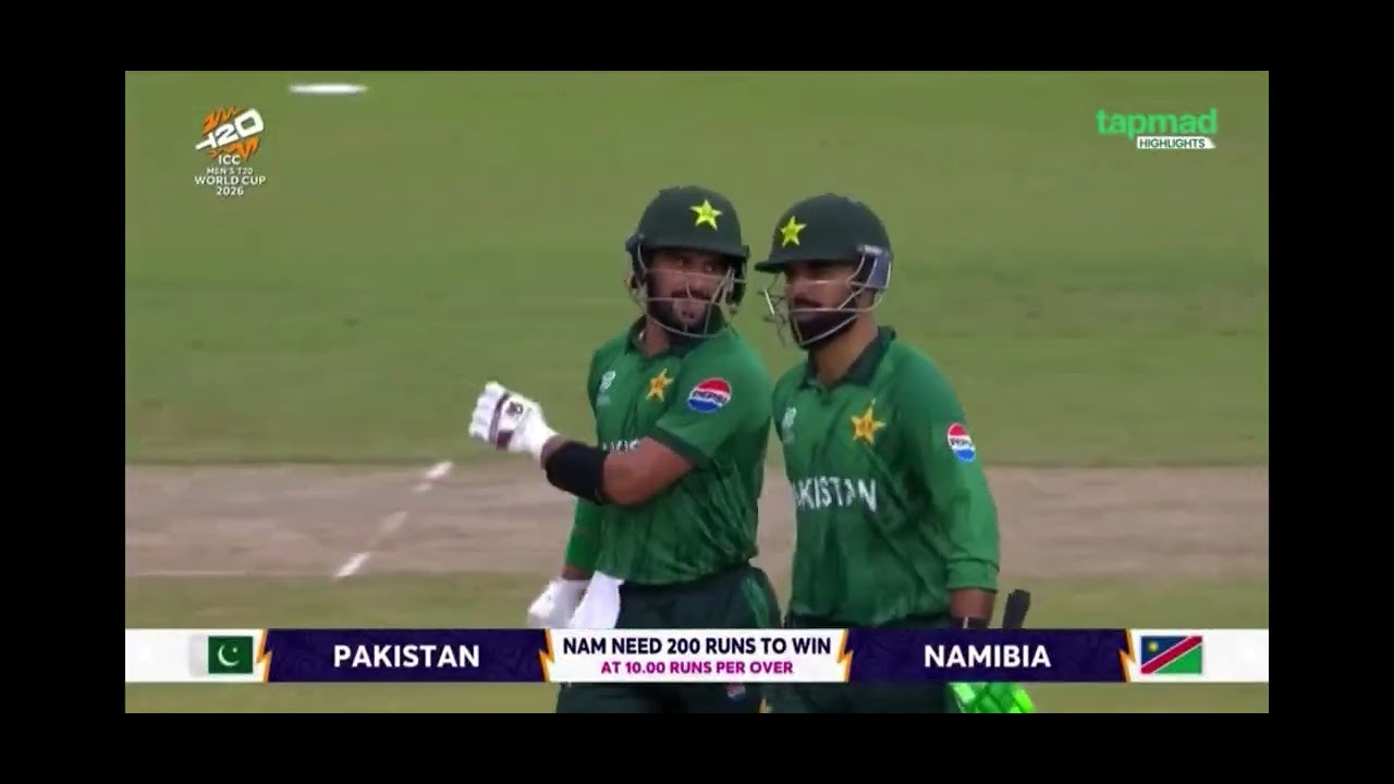 Pakistan vs Namibia T20 world cup match today highlight 18feb 2026