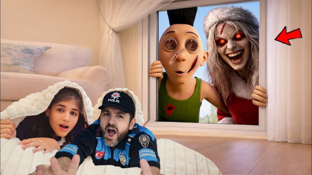 GERÇEK HAYATTA GECE SAAT 3'TE EVİMİZE KORKUNÇ NOEL ANNE GELDİ 