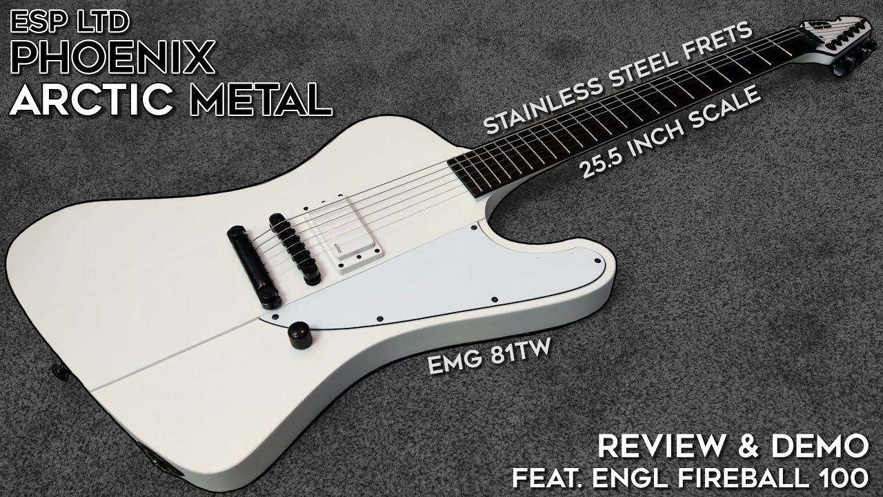 The COOLEST Guitar EVER! ESP LTD Phoenix Arctic Metal Review!
