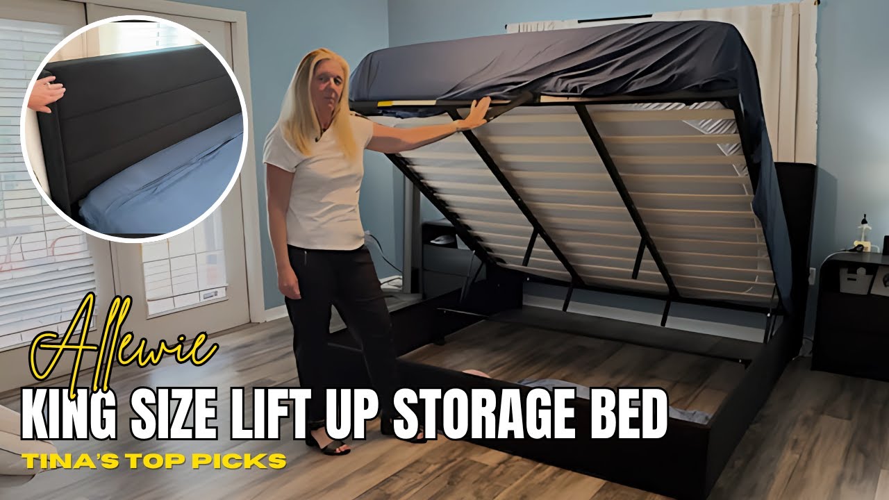 Maximize Space with the Allewie King Size Lift Up Storage Bed