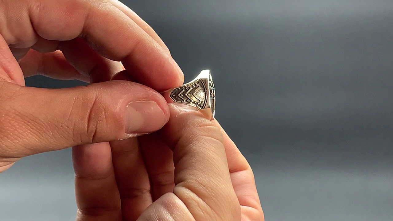 Anello Sigillo Croce dei Templari- Argento 925