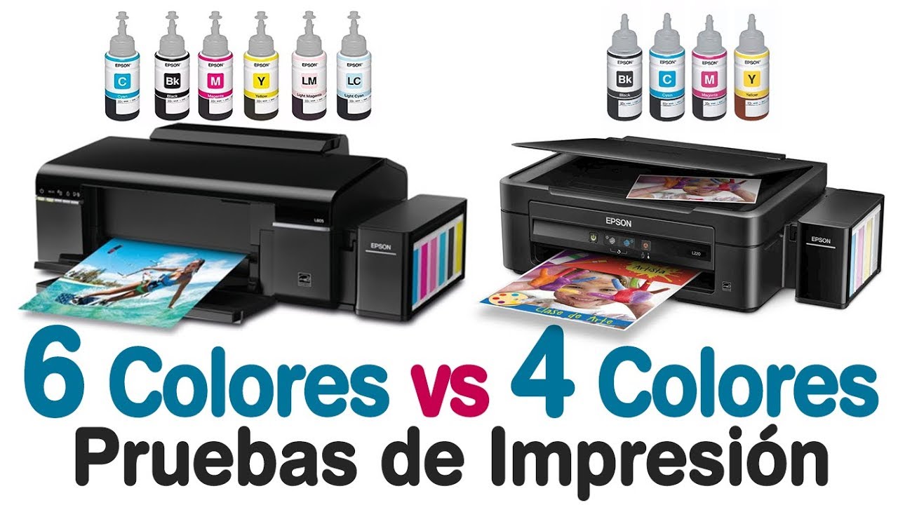 Prueba de impresión con 6 Colores vs 4 Colores - Epson L805 vs L220