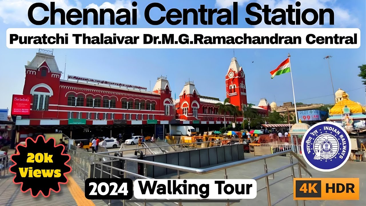 🇮🇳 4k Walking Tour of Chennai MGR Central Railway Station 😍