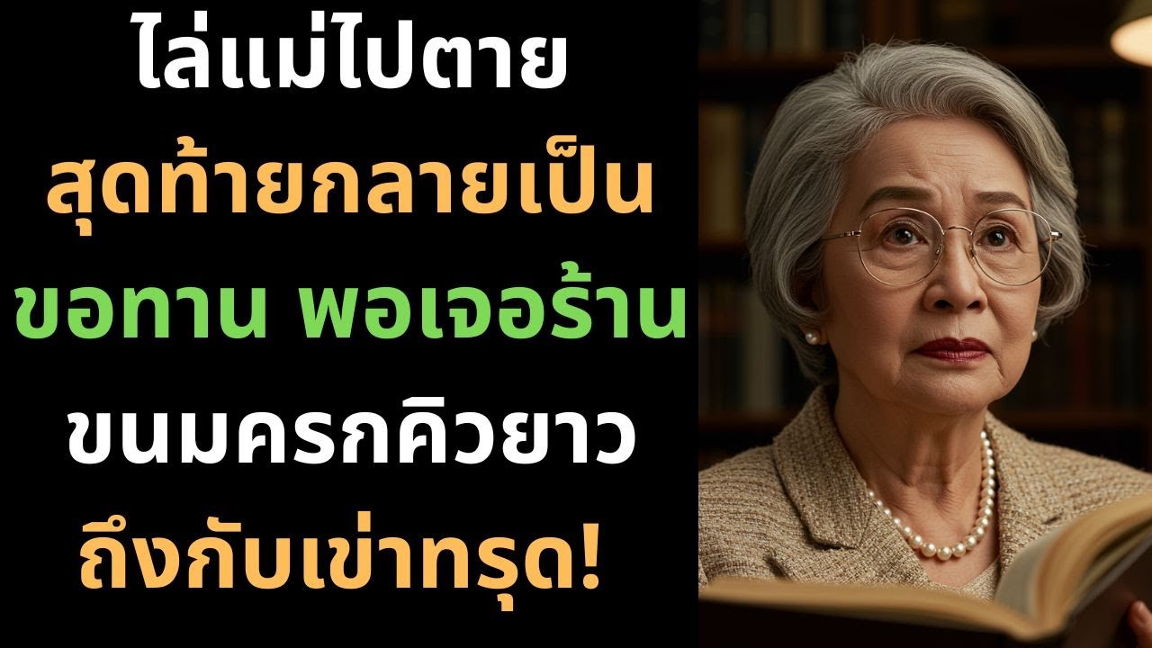 ไล่แม่ไปตาย สุดท้ายกลายเป็นขอทาน พอเจอร้านขนมครกคิวยาว ถึงกับเข่าทรุด!