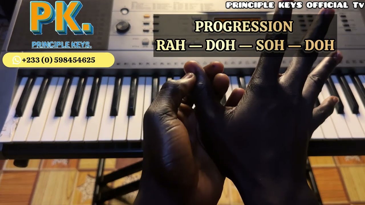 How To Play Ghanaian Worship as a beginner on the keyboard at Key C